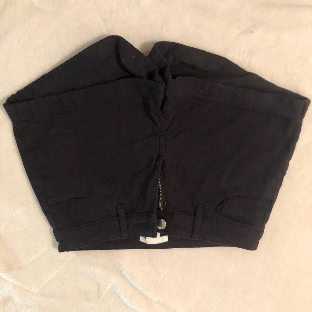 Black Jean Shorts